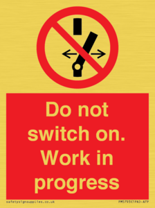 Do not switch on. Work in progress